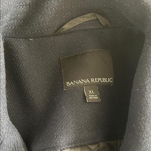 Like New Banana Republic Men's Navy Peacoat Sz XL - Picture 2 of 6